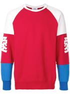 Ports 1961 Sweatshirt With Colourblock Sleeves And Print - Red