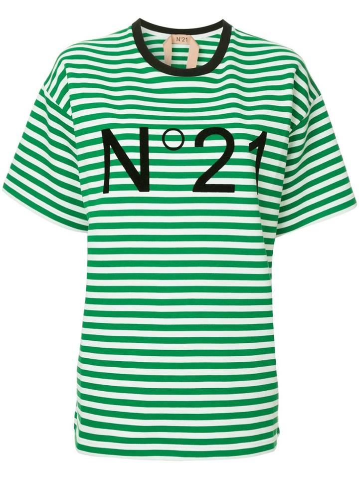 No21 Oversized Logo T-shirt - Green
