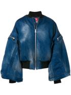 Diesel Red Tag Batwing Sleeve Denim Jacket - Blue