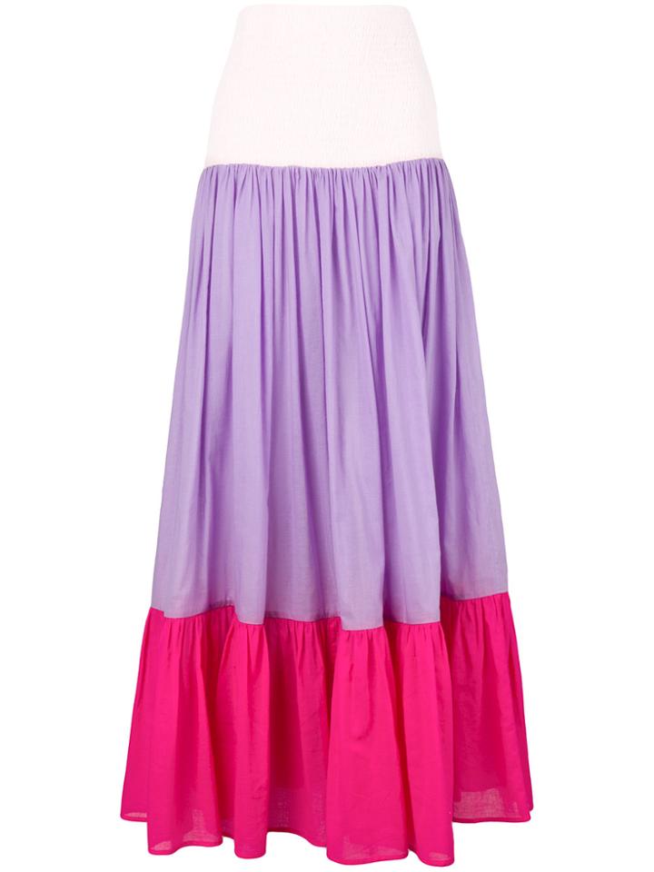 Michel Klein Long Colour-block Skirt - Pink & Purple