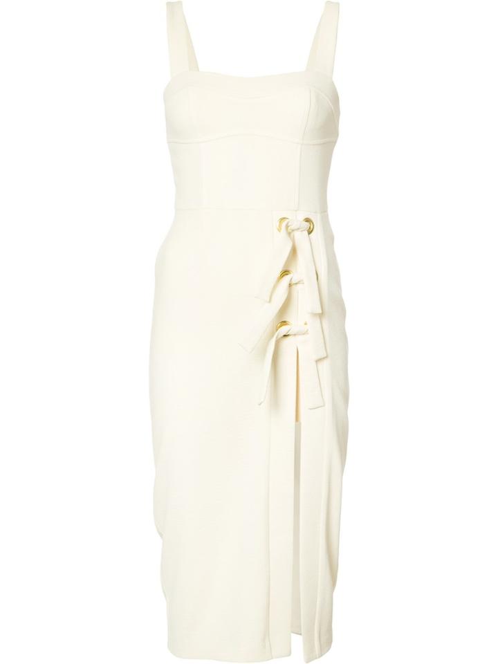 Rebecca Vallance Billie Split Midi Dress - Nude & Neutrals