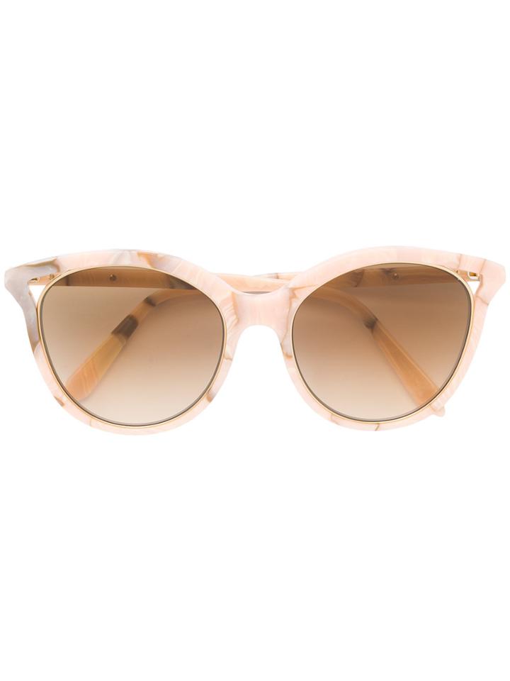 Victoria Beckham Patterned Cat Eye Sunglasses - Pink & Purple