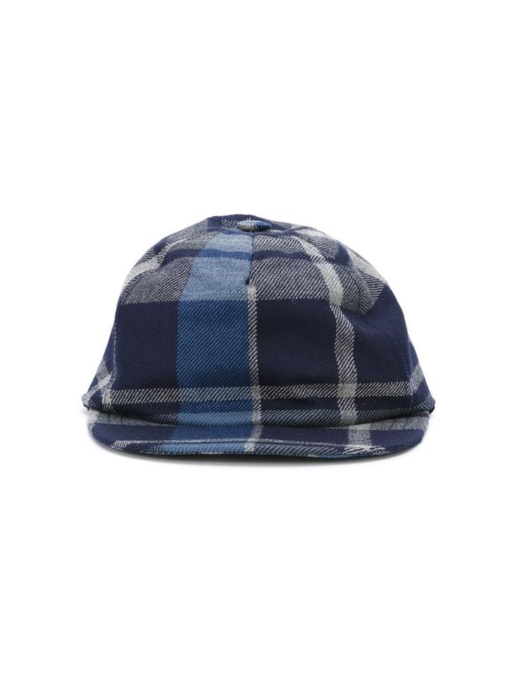 Dolce & Gabbana Kids Tartan Baseball Cap, Boy's, Size: 52 Cm, Blue