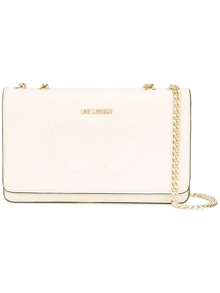 Love Moschino Flap Shoulder Bag, Women's, Nude/neutrals, Polyurethane