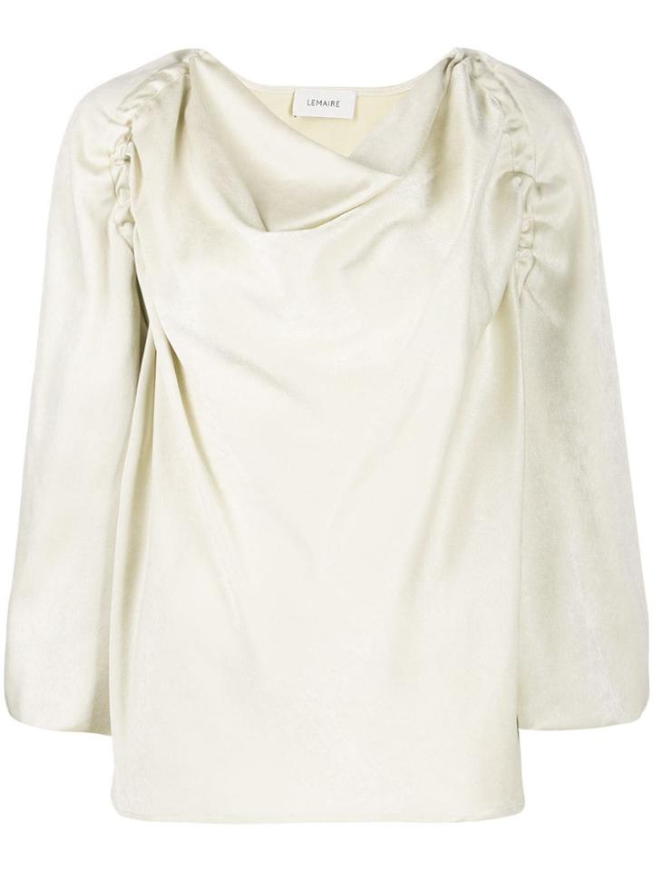 Lemaire Cowl Neck Blouse - Neutrals