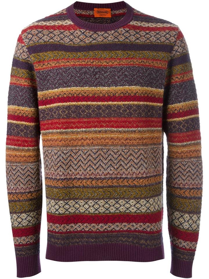 Missoni Striped Crew Neck Pullover