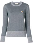 Maison Kitsuné Fox Logo Jumper - Grey