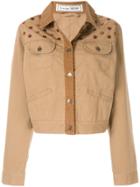 Tu Es Mon Trésor Flower Beads Short Jacket - Brown