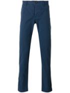 Jacob Cohen Straight Leg Trousers, Men's, Size: 34, Blue, Cotton/spandex/elastane