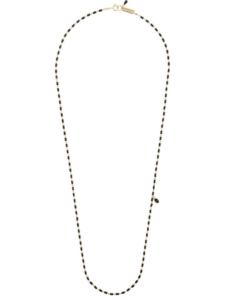 Isabel Marant Thin Gemstone Necklace - Metallic