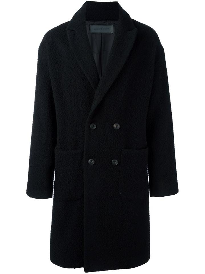 Route Des Garden Single Breasted Coat, Men's, Size: 46, Black, Wool/viscose