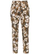 Andrea Marques Printed Straight Trousers - White
