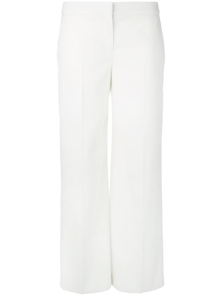 Tailored Trousers - Women - Cupro/virgin Wool - 38, White, Cupro/virgin Wool, Alexander Mcqueen