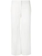Tailored Trousers - Women - Cupro/virgin Wool - 38, White, Cupro/virgin Wool, Alexander Mcqueen