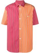 Kenzo Two-tone Striped Shirt - Orange