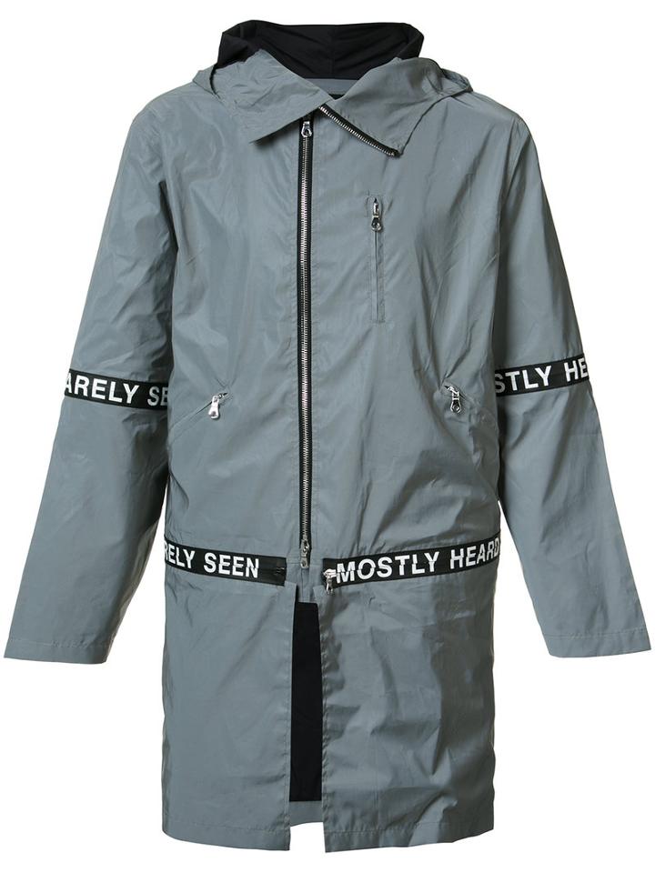 Mostly Heard Rarely Seen Hooded Parka, Men's, Size: Medium, Grey, Polyester