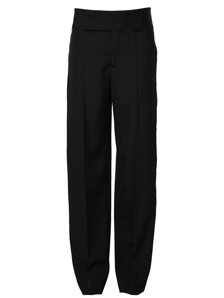 Maison Margiela Wide Leg Trousers, Women's, Size: 40, Black, Silk/cotton/virgin Wool