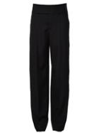 Maison Margiela Wide Leg Trousers, Women's, Size: 40, Black, Silk/cotton/virgin Wool