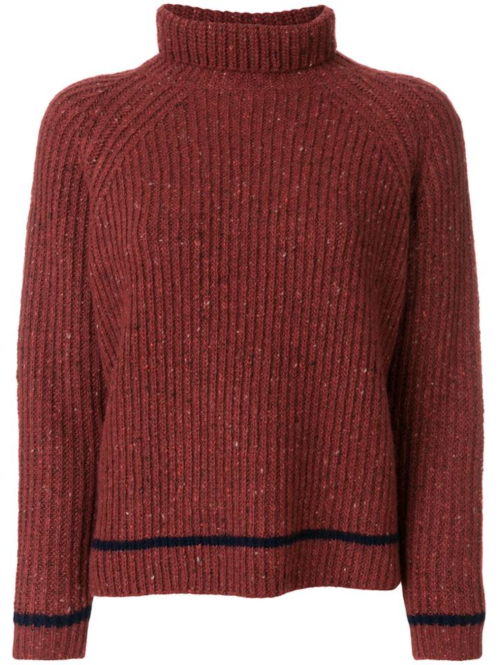 Alyki Turtleneck Jumper - Red