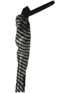 Saint Laurent - Striped Puff Sleeve - Women - Silk/virgin Wool - 38, Black, Silk/virgin Wool