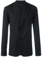 Ann Demeulemeester Grise Summer Blazer, Men's, Size: Small, Black, Cotton/metallic Fibre