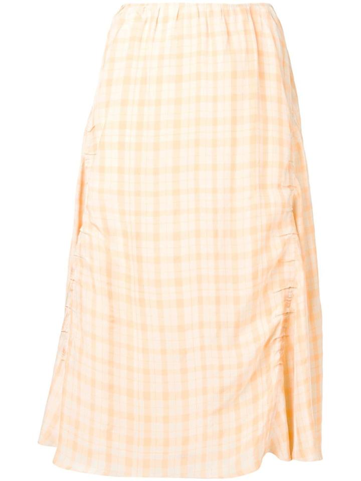 Acne Studios Plaid Flared Skirt - Neutrals
