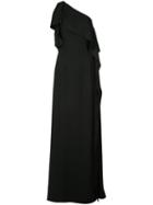 Zac Zac Posen One Shoulder Ruffled Dress - Black