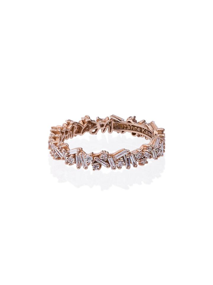 Suzanne Kalan 18k Rose Gold And Diamond Sparkler Eternity Band - White