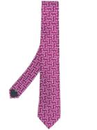 Lanvin Patterned Tie - Purple