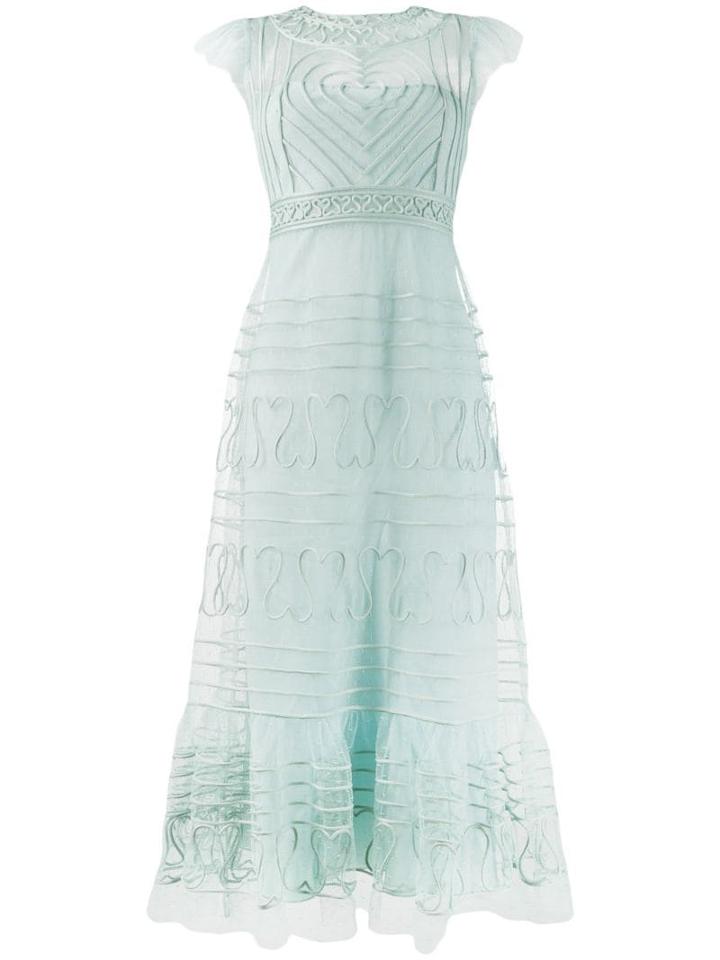 Red Valentino Lace Embroidered Dress - Blue
