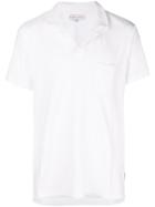 Orlebar Brown Open Collar Towelling Polo Shirt - White