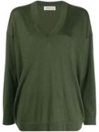 Lamberto Losani Long-sleeve Fitted Sweater - Green