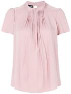 Giorgio Armani Gathered Front Blouse - Pink & Purple