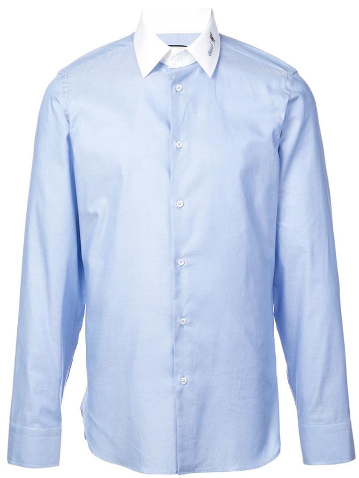 Gucci Gucci Flower Poplin Shirt - Blue