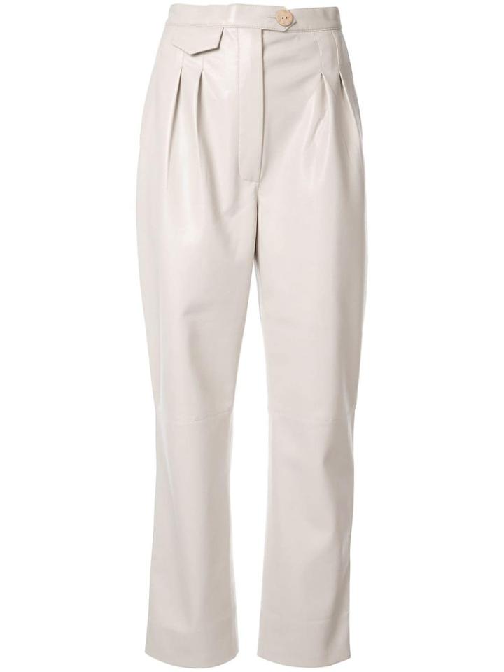 Nanushka Pleated Waist Trousers - Neutrals