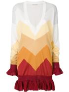 Marco De Vincenzo Geometric Astro Peplum Hem Sweater - Multicolour