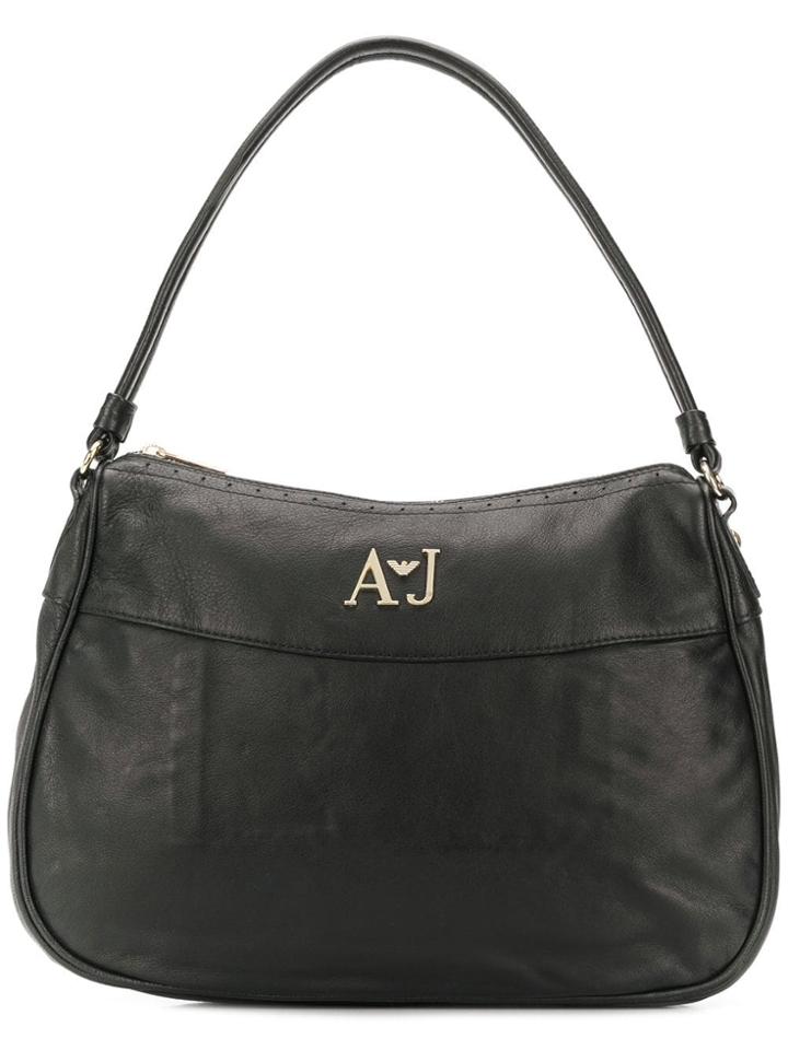 Armani Jeans Logo Shoulder Bag - Black