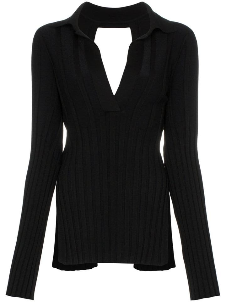 Khaite Sienna Ribbed-knitted Wool-blend Top - Black