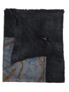 Avant Toi Raw Edge Scarf, Adult Unisex, Grey, Silk/cashmere
