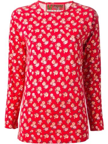 Kenzo Jungle Vintage Floral Print Top, Women's, Size: 3, Red