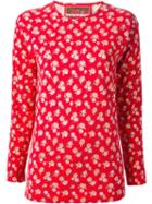 Kenzo Jungle Vintage Floral Print Top, Women's, Size: 3, Red