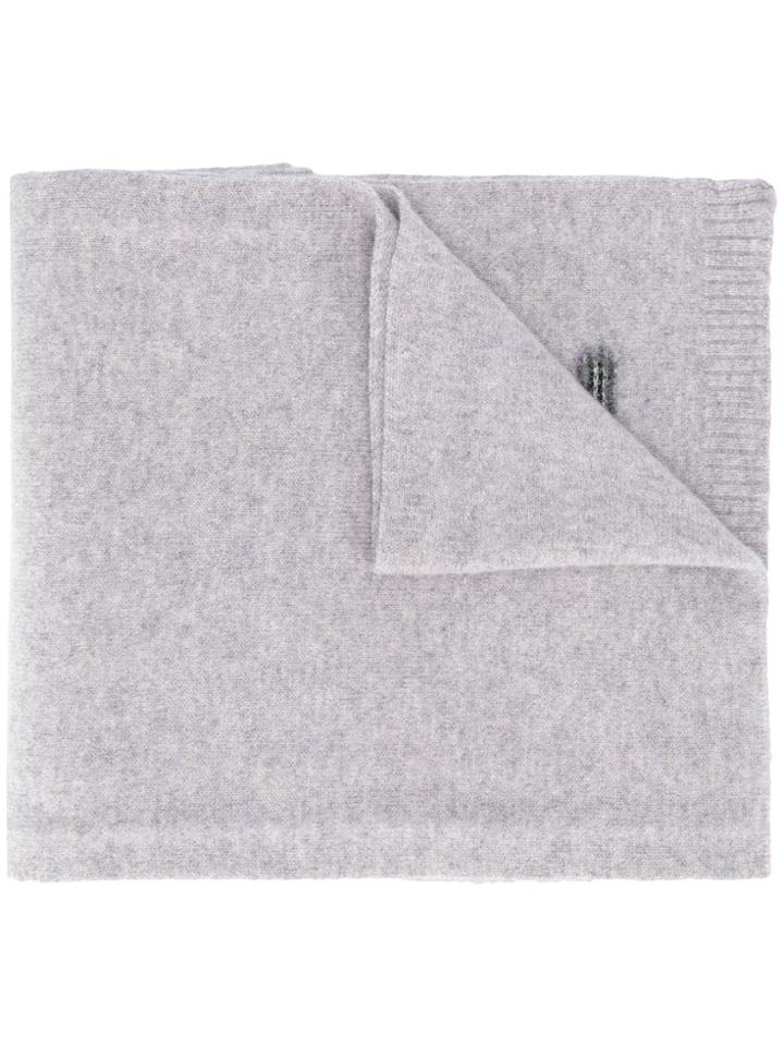 Pringle Of Scotland Logo-insert Scarf - Grey
