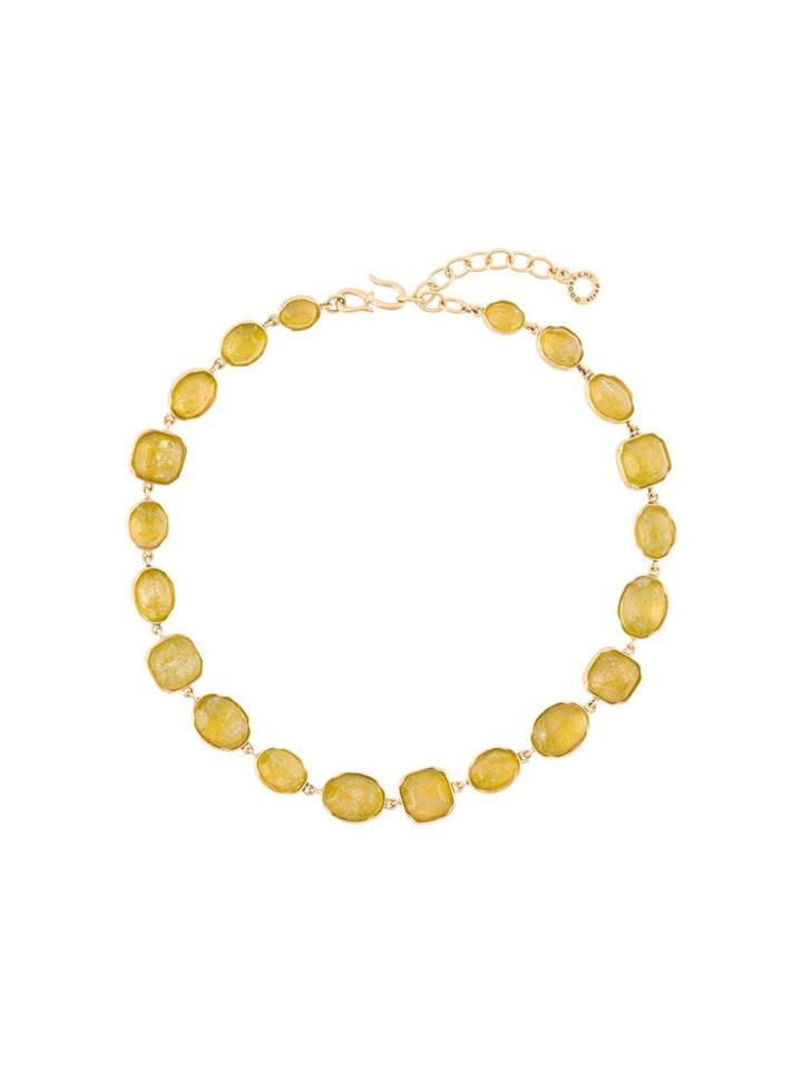 Goossens Cabochons Crystal-embellished Necklace - Gold