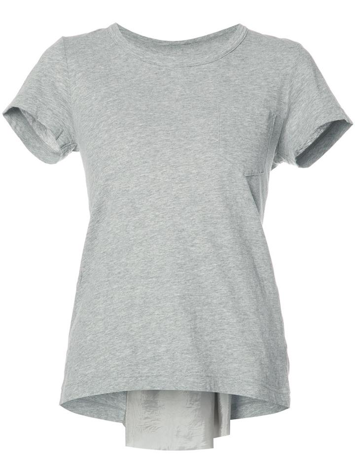 Sacai Jersey Tee, Women's, Size: 1, Grey, Cotton/polyester/cupro