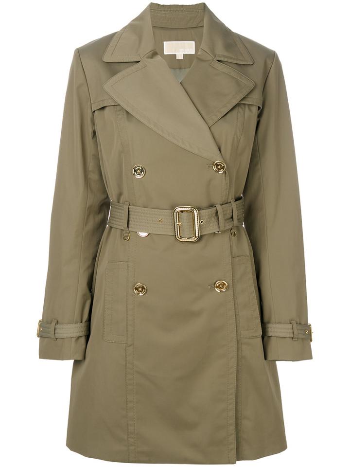 Michael Michael Kors - Classic Trench Coat - Women - Cotton/polyester/spandex/elastane - M, Green, Cotton/polyester/spandex/elastane