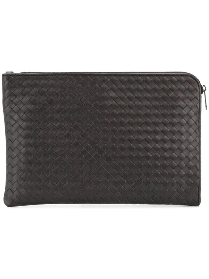 Bottega Veneta Espresso Intrecciato Small Document Case - Brown