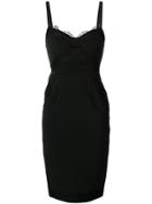 Elisabetta Franchi Fitted Lace Dress - Black