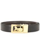Céline Vintage Logo Buckle Belt - Black