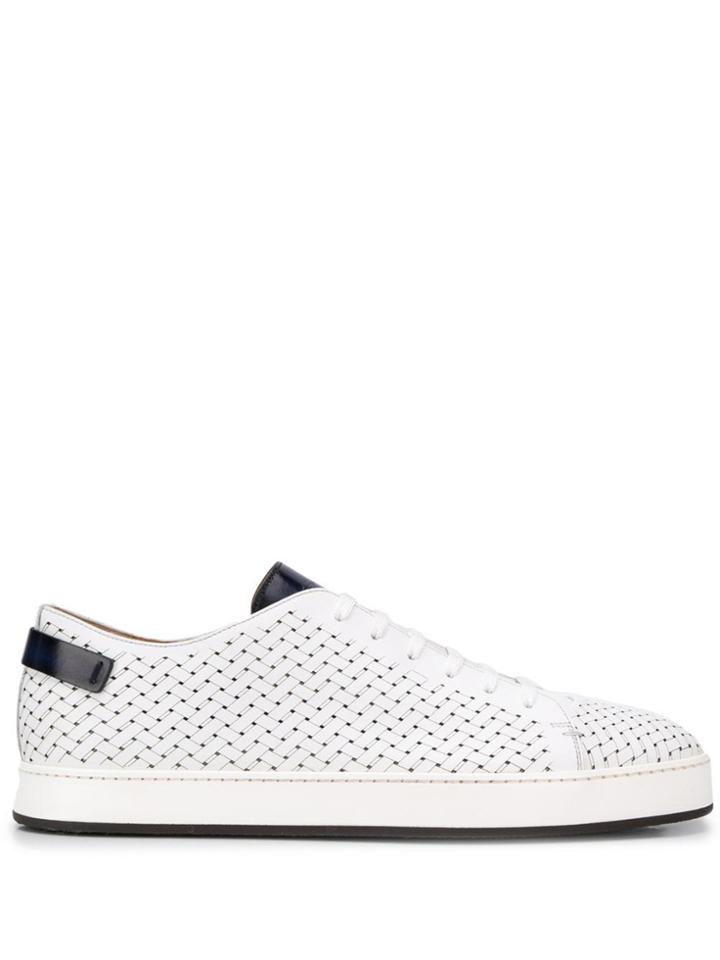 Santoni Braided Sneakers - White