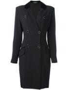 Louis Feraud Vintage Double Breasted Coat - Black